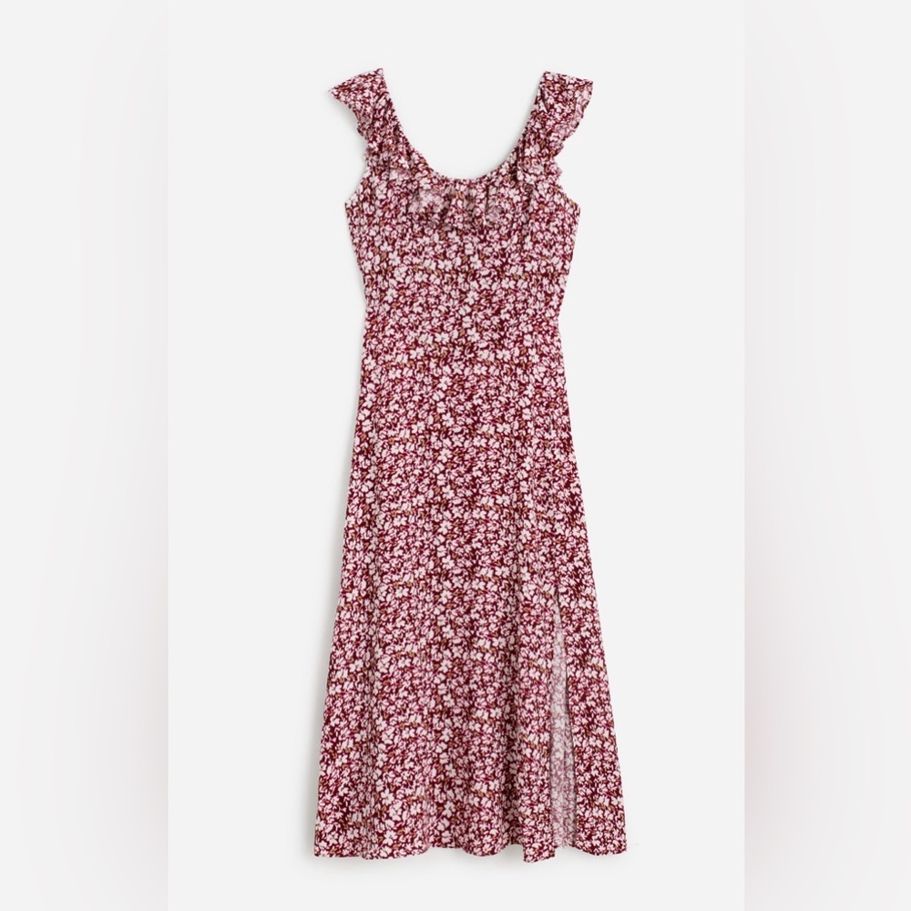 Madewell Ruffled Scoopneck Maxi Dress in Floral NWT - Picture 2 of 6